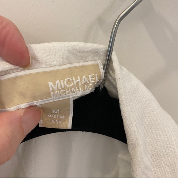 Michael Michael Kors Ladies White Button-Down Shirt Size Medium - Picture 3 of 7